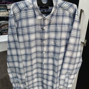 TWILL CHECKED SHIRT - GRAY