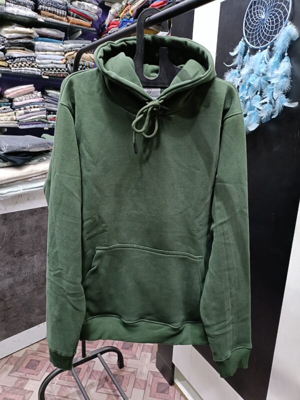 PLAIN HOODIE - DARK GREEN