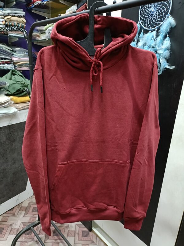 PLAIN HOODIE - MAROON