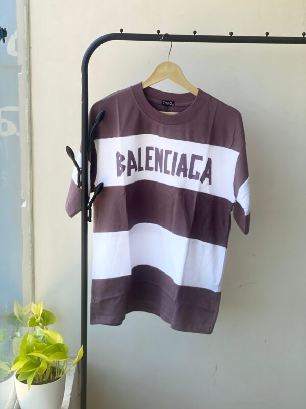 Classic Stripe Oversized T-Shirt - PURPLE