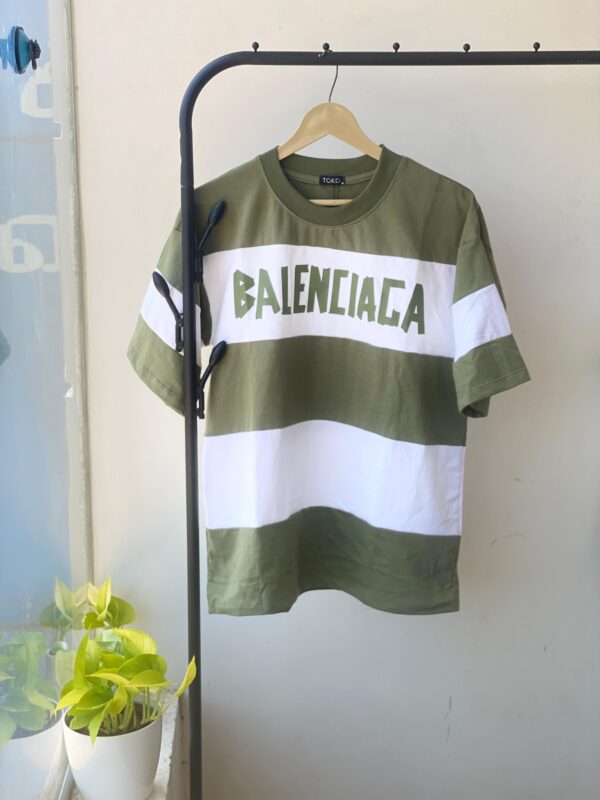Classic Stripe Oversized T-Shirt - GREEN