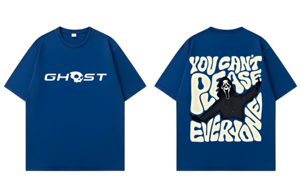 OVERSIZED PRINTED T-SHIRT - BLUE