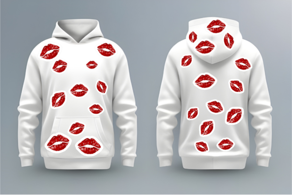 PRINTED HOODIE - WHITE