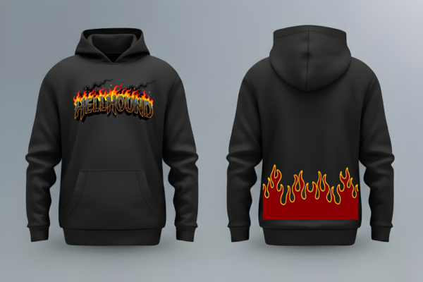 PRINTED HOODIE - BLACK