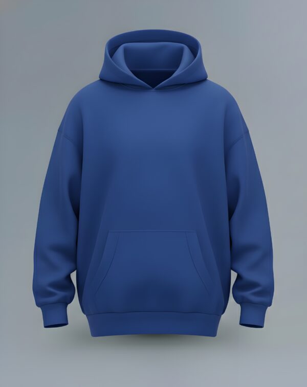 BAGGY PLAIN HOODIE - ROYAL BLUE